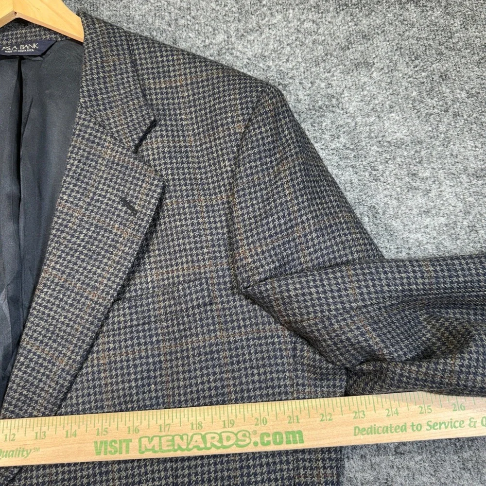 Jos. A. Bank Executive Collection Blazer Mens 44R Blue Lambswool‎ Herringbone